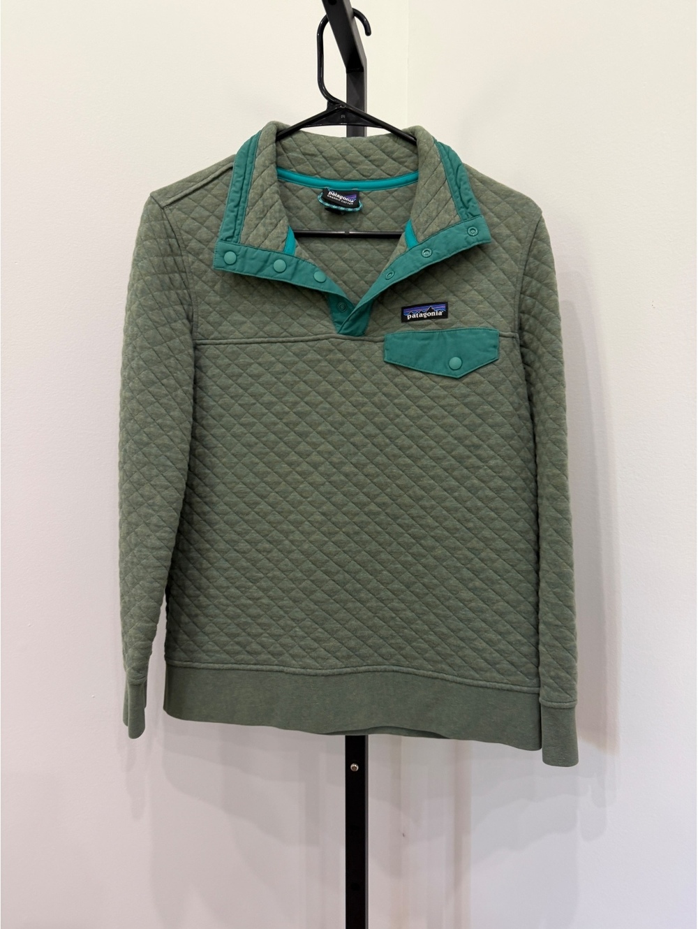 Patagonia Worn Wear Organic Cotton Quilted Pullover Sweatshirt XS